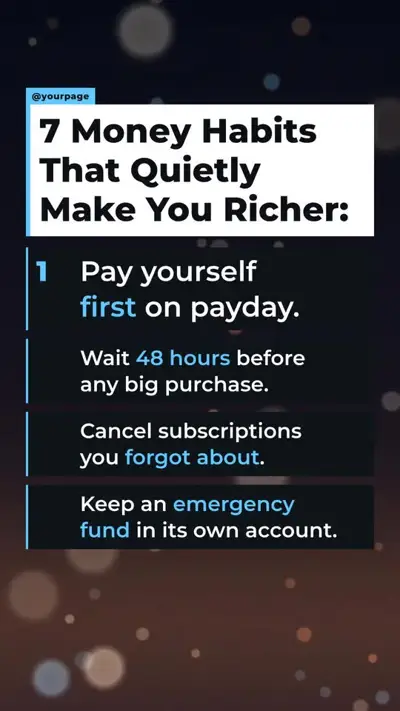 ريل: 7 Money Habits That Quietly Make You Richer