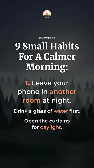 ريل: 9 Small Habits For A Calmer Morning